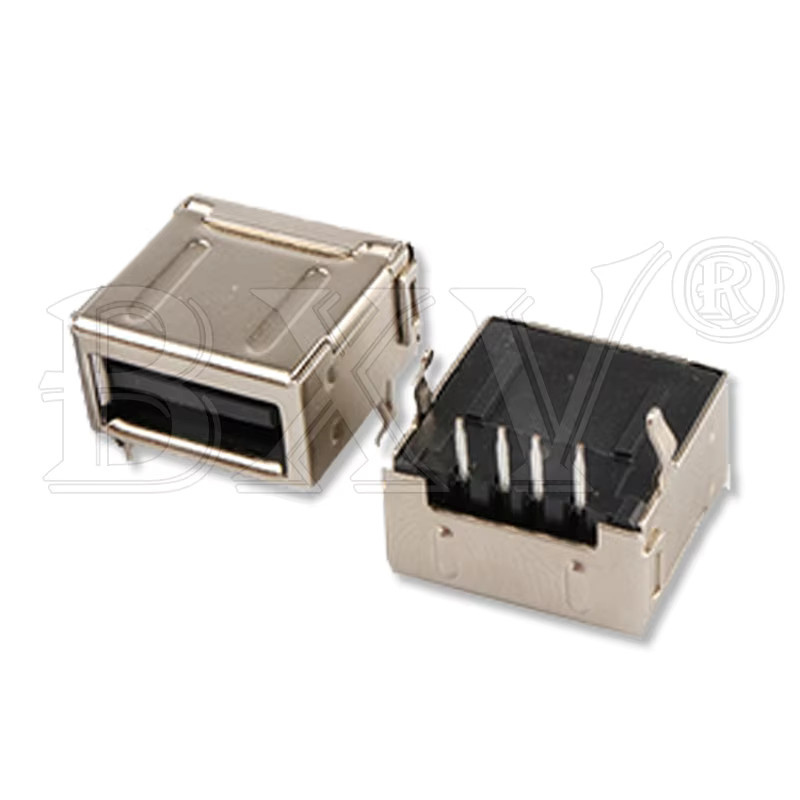 5er Set BXV USB-C Buchsen Steckverbinder in Silber, vertikale SMD-Ausführung für Einzelschicht und Doppelschicht, Mini USB-3.1 kompatibel - Bild 2