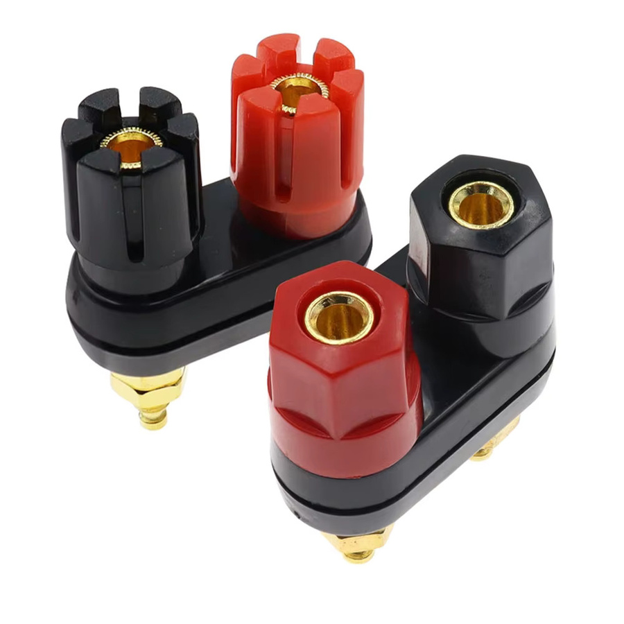 YanXi Bananenstecker Set als Adapter für Lautsprecher und Verstärker, Rot und Schwarz - Bild 5
