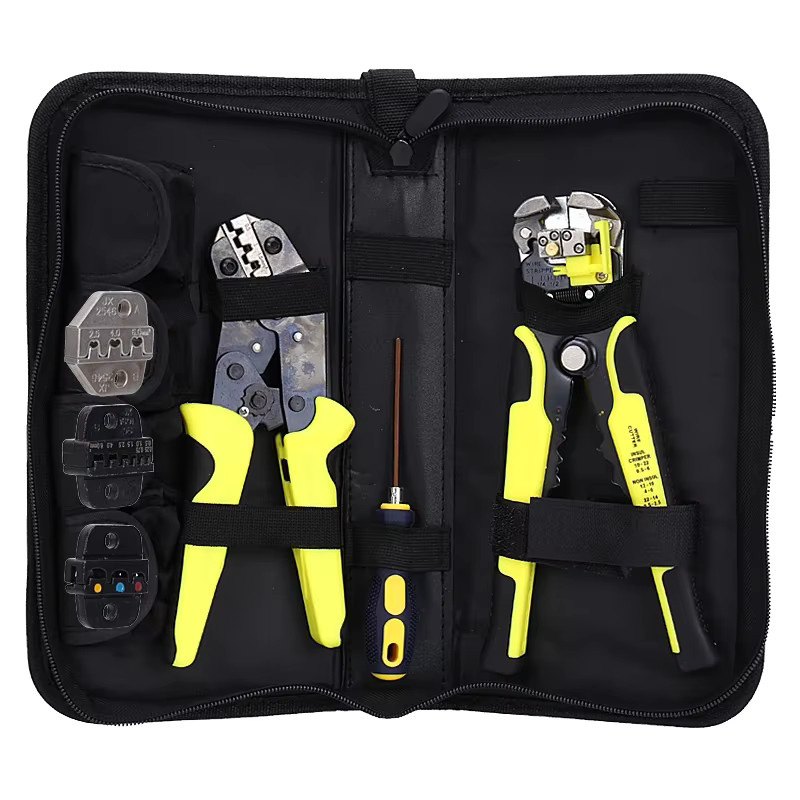 LUCHSHIY Multitool-Zange als Ratschen-Draht-Crimpwerkzeug-Set mit Abisolier- und Schneidefunktion für isolierte und nicht isolierte Anschlüsse - Bild 5