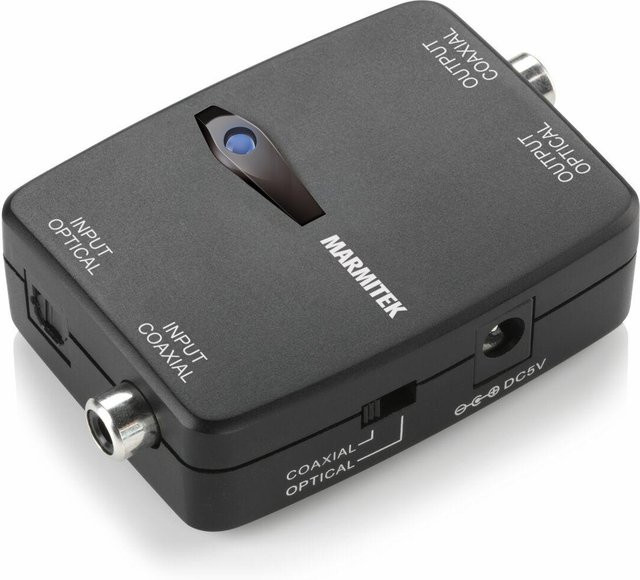 Marmitek Connect TC22 Optischer Audio-Switch mit Toslink und Coaxial in Schwarz - Bild 1