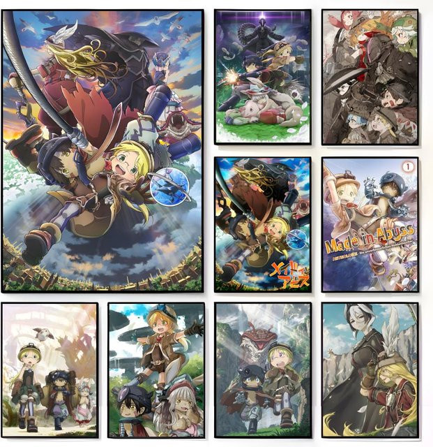 M-Made I-In Abyss Comic-Poster Wandbild in Weiß und Multicolour für dein Kinderzimmer, B: 20 cm, H: 15 cm - Bild 1