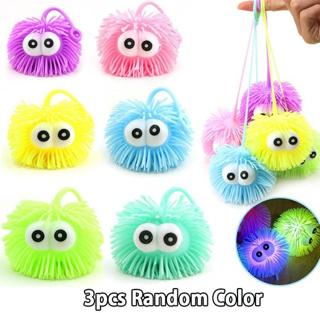 Fashnics Pop-Augen Stressball Hüpfball, Leuchtende Bälle - Bild 1