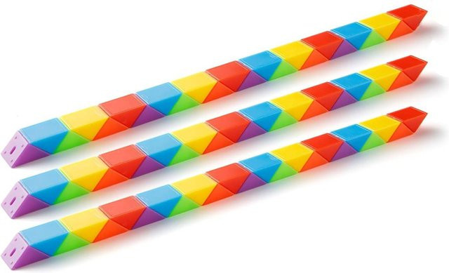 Mini Fidget Schlangenwürfel, Regenbogen Verdrehungsrätsel, 3-teiliges Set, ab 14 Jahren - Bild 1