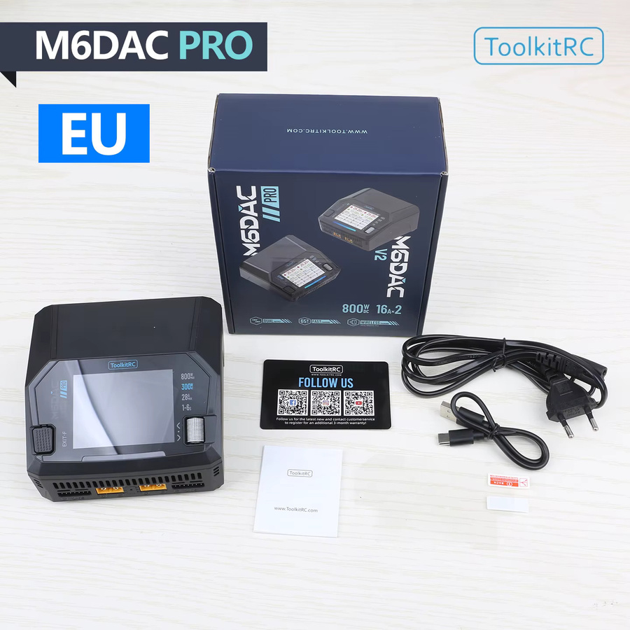 ToolkitRC M6DAC Pro AC300W Zweikanal-Smart-Lipo-Akku-Ladegerät und Entlader in Schwarz für 1-6S LiHV - Bild 2