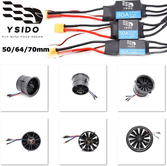YSIDO RC JET EDF Flugzeug, Bürstenloser Motor, Zubehör - Bild 1
