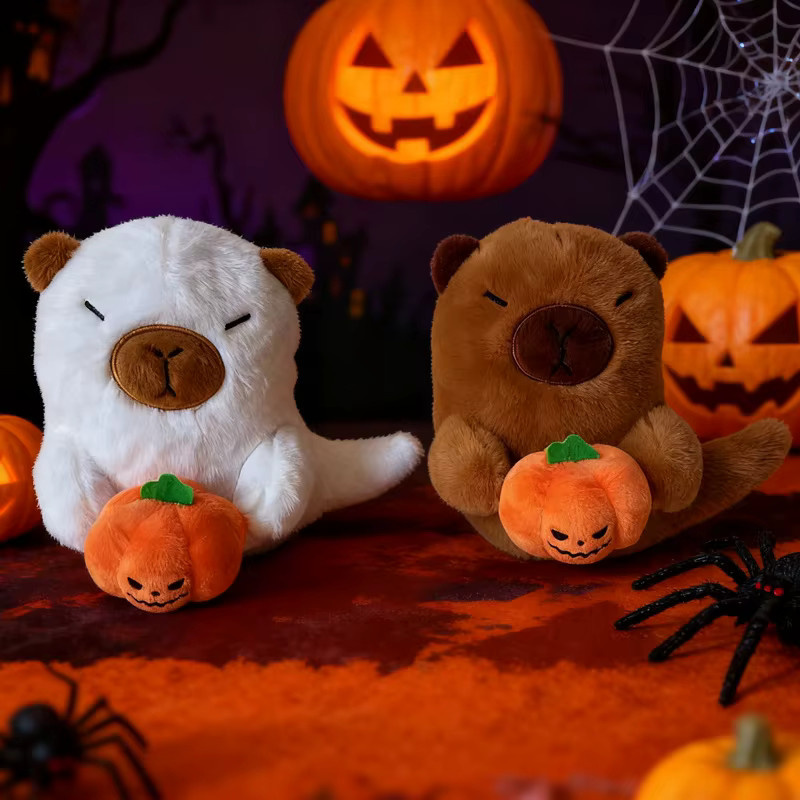DOYOUDO Capybara Geist Kürbis, Plüsch, 19 cm, Halloween - Bild 3
