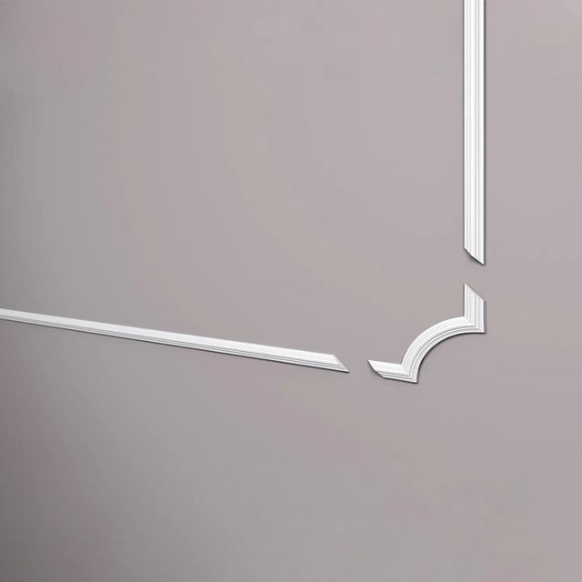 NMC SP3-4 ARSTYL Eckelement-Set aus Polyurethan Hartschaum, 4 Stück, Weiß, B/H: 15,3 x 15,3 cm, Tiefe: 1,3 cm - Bild 1