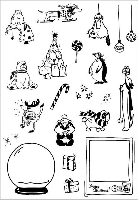 VBS Silikonstempel Christmas Animals - Bild 1