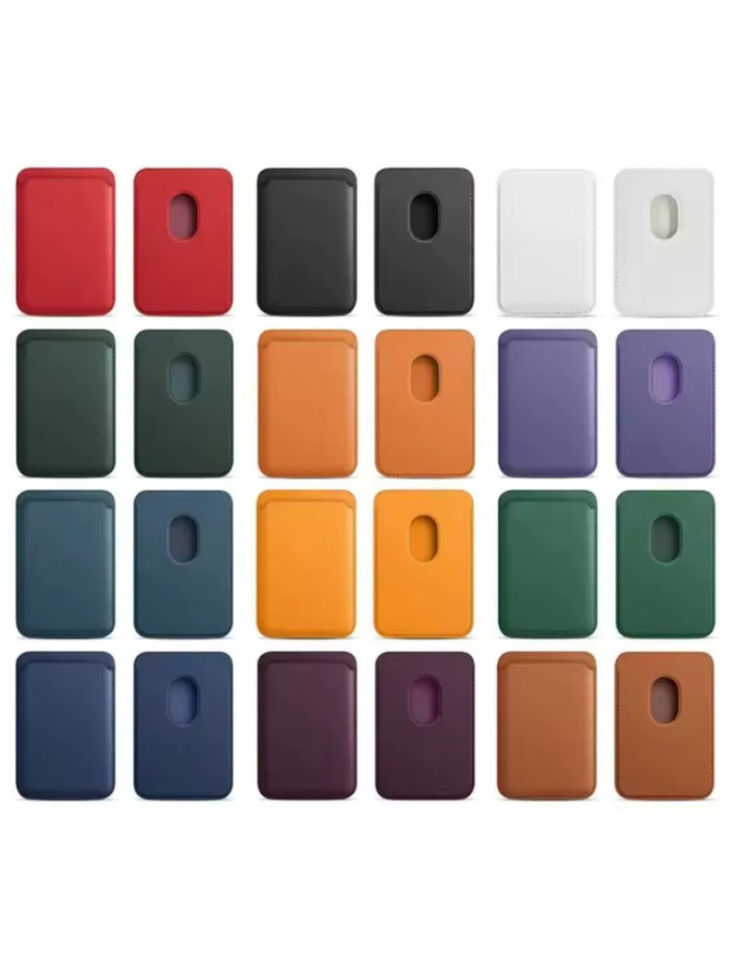 Magnetische Leder-Kartenhalter-Hülle für MagSafe kompatible iPhone 17 16 15 Pro Max und Samsung in Rot - Bild 4