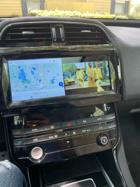 Harman Bosch Multimedia Radio mit Android 14, CarPlay und GPS Navigation für Jaguar XE, XEL und F-Pace (2016-2019), Schwarz - Bild 2