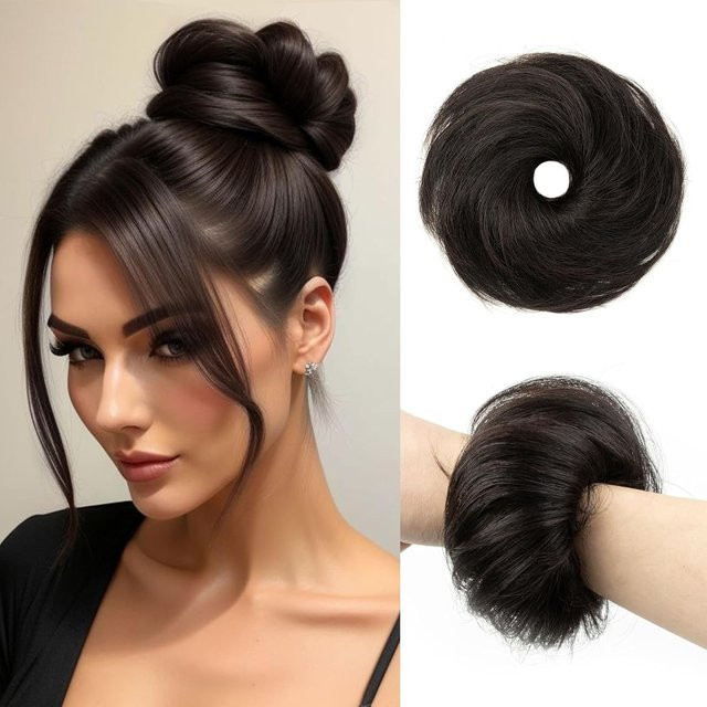 KISANOF HAIR Haarteil Chignon Dutt, Synthetisches Haar, Damen - Bild 1