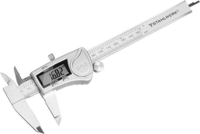 STAHLWERK Digitaler Messschieber DMS-3 ST aus Edelstahl in Silber und Schwarz - Bild 1
