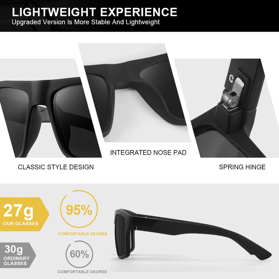 CRIXALIS Sonnenbrille, Vollrand, Quadrat, Herren, Schwarz, Kunststoff - Bild 2