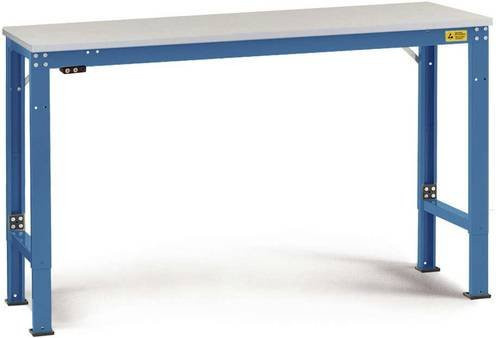 Manuflex LU7086.5007 ESD-Arbeitstisch Universal mit höhenverstellbarer Kunststoffplatte in Blau, B/T/H: 175 x 80 x 72,8-102,8 cm - Bild 1