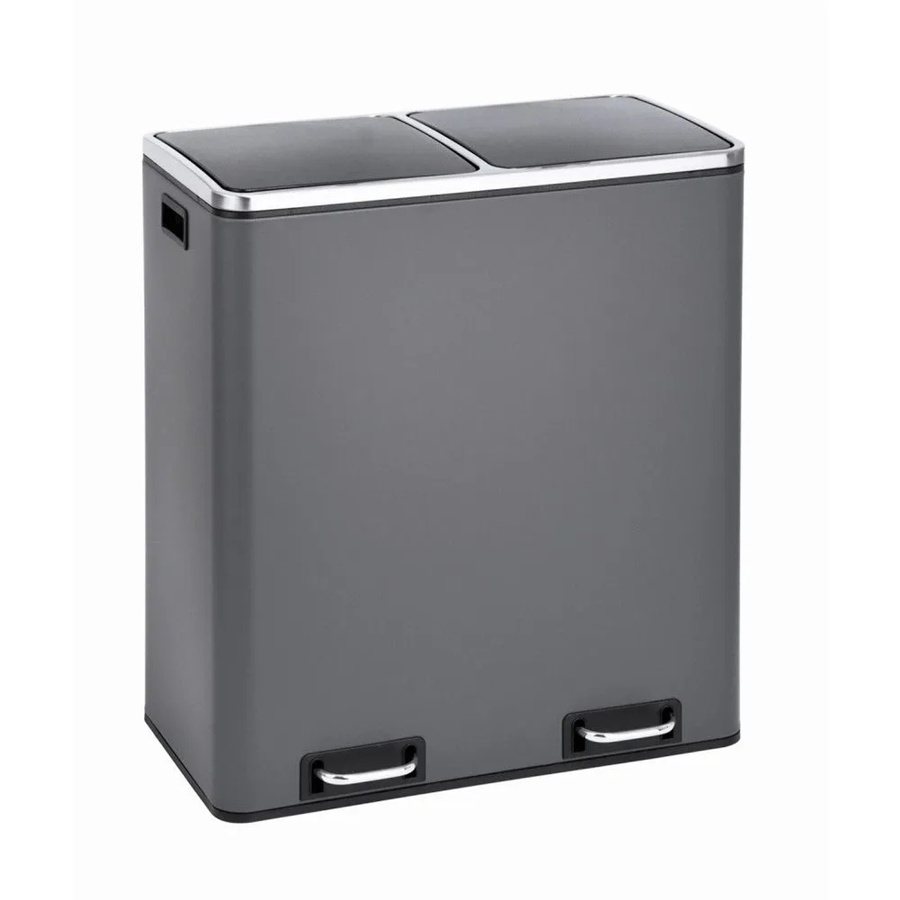 Svita TM2X30 Treteimer mit Mülltrennsystem, 60 Liter, Grau - Bild 2