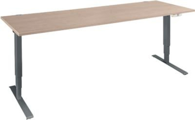 Schäfer Shop Genius Schreibtisch AERO FLEX elektrisch höhenverstellbar Eiche/anthrazit mit T-Fuß und Memorypanel Breite: 200 cm - Bild 1