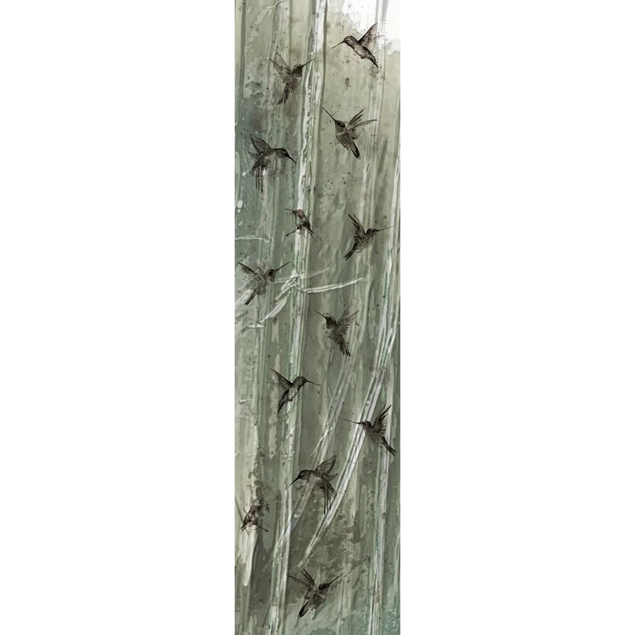 Marburg Vliestapete Kolibri Crushed-Optik Modern Grün B: 70 cm, L: 270 cm - Bild 2