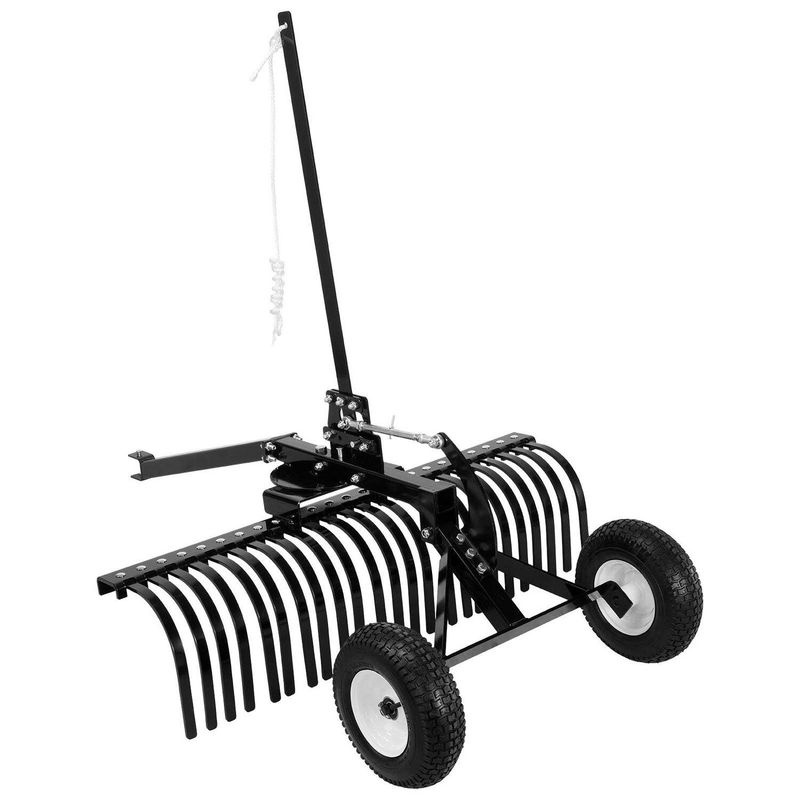 Buying Solutions MB Anbau-Landschaftsharke aus Stahl in Schwarz mit 24 langlebigen Stahlzinken, Breite: 122 cm - Bild 6