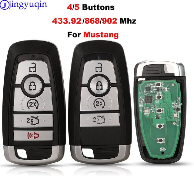 jingyuqin FSK M3N-A2C 31243300 ID49 Smart Prox Schlüssel Fernbedienung in Schwarz für Ford Fusion Explorer Edge Mustang 2017 2018 - Bild 1