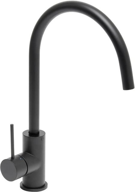 Swiss Aqua Technologies Waschtischbatterie Einhebelmischer mit schwenkbarem Auslauf aus Edelstahl in Schwarz Matt, Höhe: 36,3 cm - Bild 1