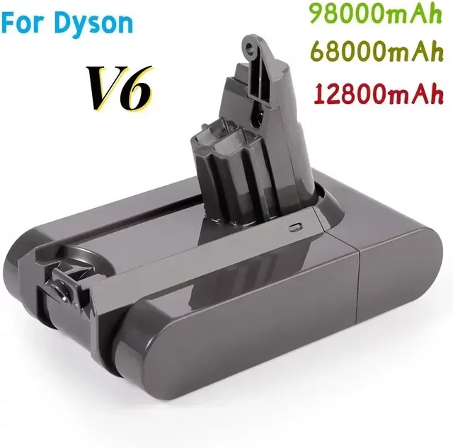 Dyson Li-Ionen-Akku 12800 mAh 21,6 V für Staubsauger Modelle V6 DC58 DC59 DC61 DC62 DC74 SV09 SV07 SV03 in Grau - Bild 1