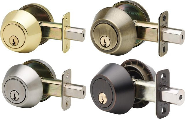 Kupfer Türschloss Zylinder Riegel in Chrom und Silber aus Metall für Tür und Tor - Bild 1