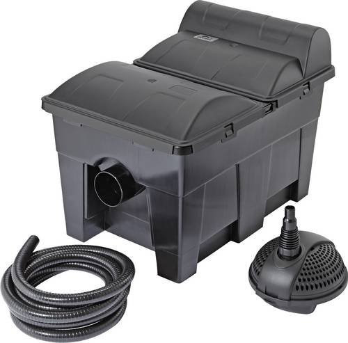 Pontec 42752 Filter-Set mit UVC-Klärgerät in Schwarz für bis zu 15000 Liter - Bild 1