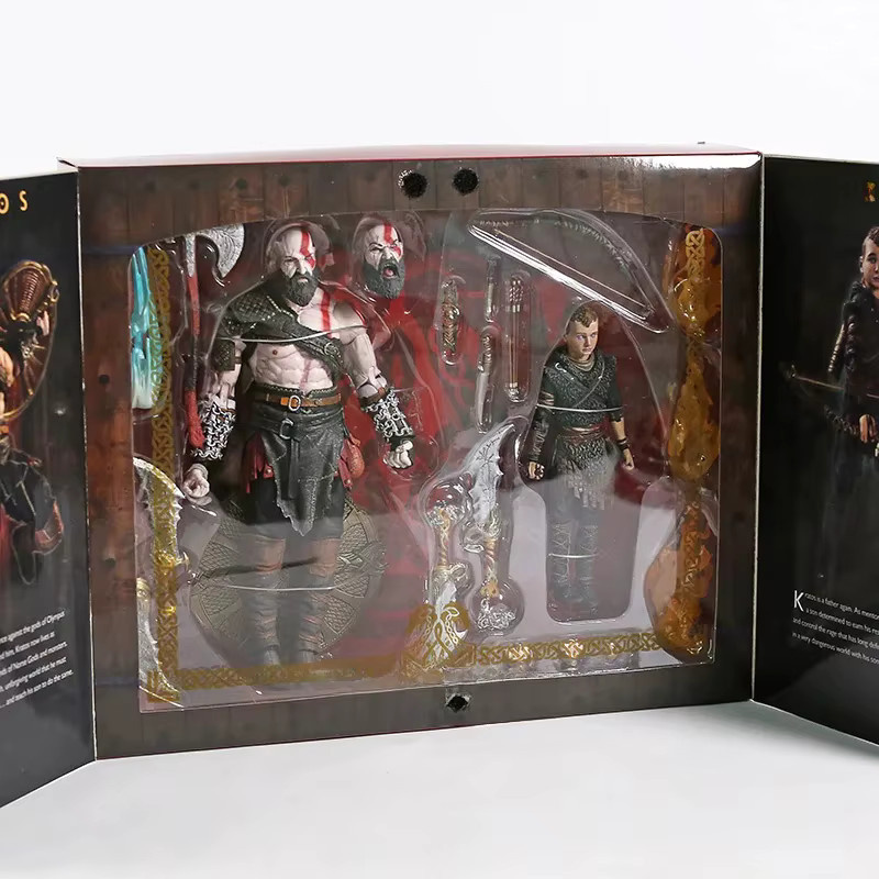 NECA God of War Kratos & Atreus, Actionfigur, 7 Zoll, mit Zubehör - Bild 1
