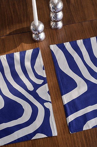 Jotex Tischset LABYRINTH in Graphic Blue - Bild 1