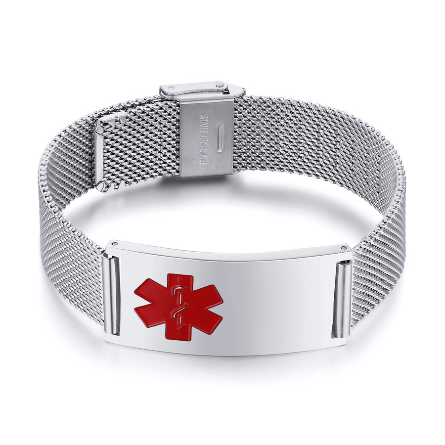 Myfresty Medizinische ID-Armbänder, Edelstahl, Unisex - Bild 2