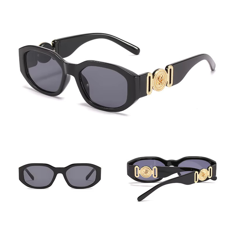 V Biggies Sonnenbrille, oval, Vollrand, Kunststoff, black, Unisex - Bild 3