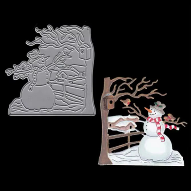 Silberne Weihnachts Metall Stanzformen und Schablonen für DIY Scrapbooking und dekorative Prägung - Bild 2