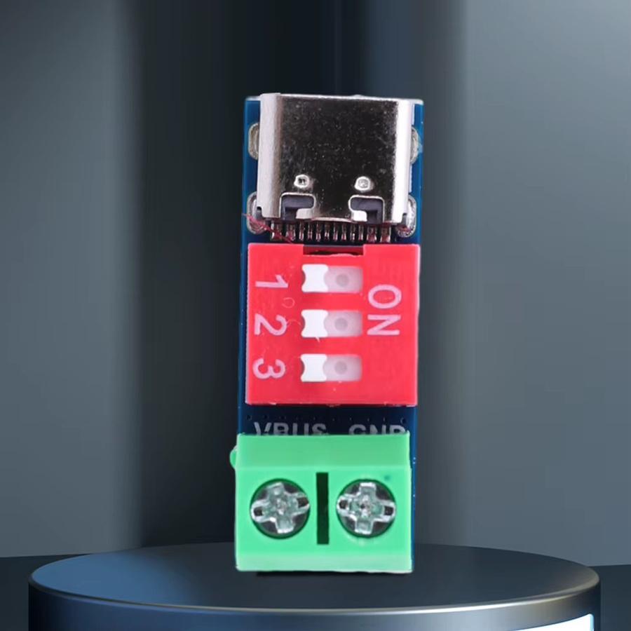 APWIKOGER PD Schnelllade-Testboard 5-20V Einstellbares USB Typ-C Power Delivery Boost Modul in Multicolour - Bild 4