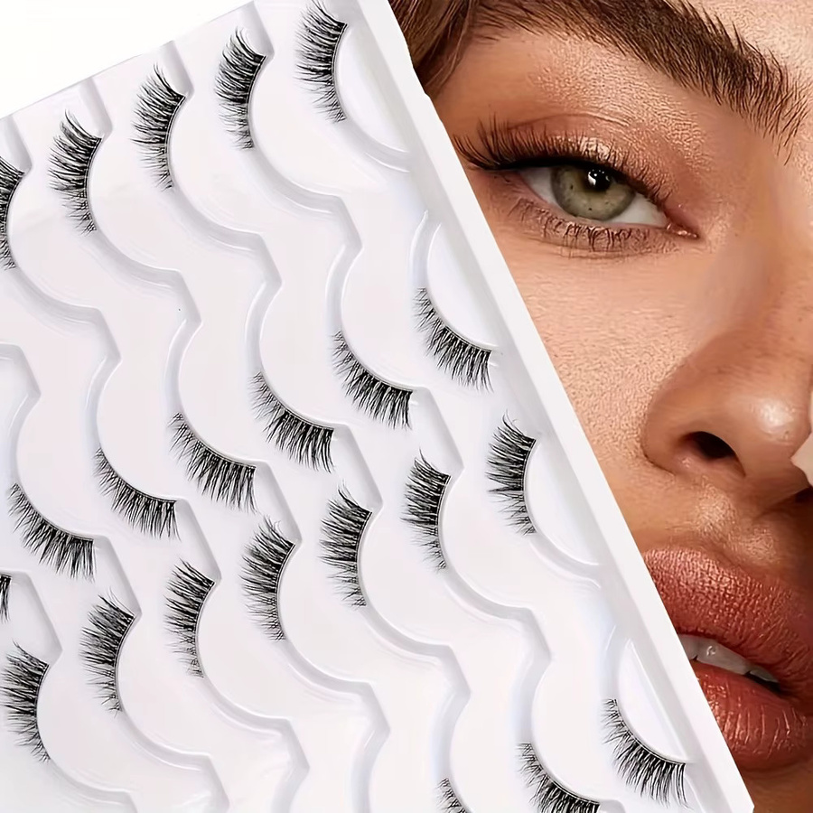 JIEFUXIN Künstliche Wimpern, 14 Paar, natürlich, Unisex - Bild 2