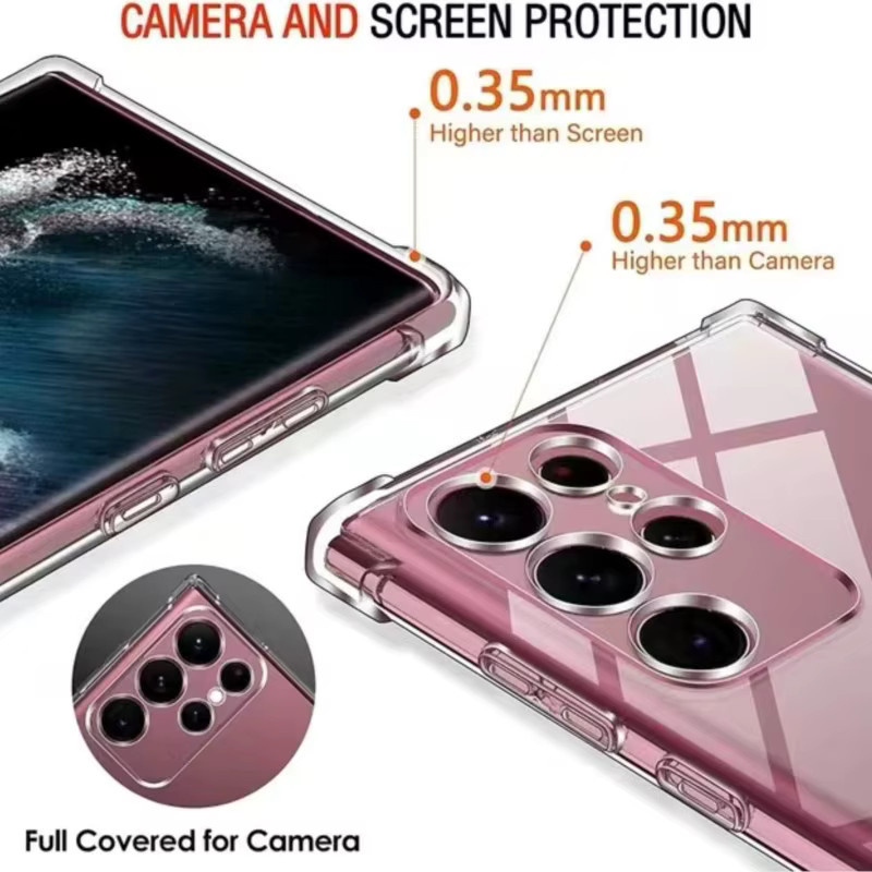 Stoßfeste transparente Schutzhülle für Samsung Galaxy S26 S25 S24 S23 S22 S21 S20 Plus FE 5G Rückseite weiche Hülle - Bild 4