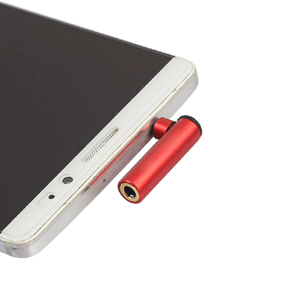 REXUS Stereo Adapter 3,5 mm Klinke 90 Grad Universal Aux Stecker auf Buchse OMTP zu CTIA Kopfhörer Konverter in Rot - Bild 3