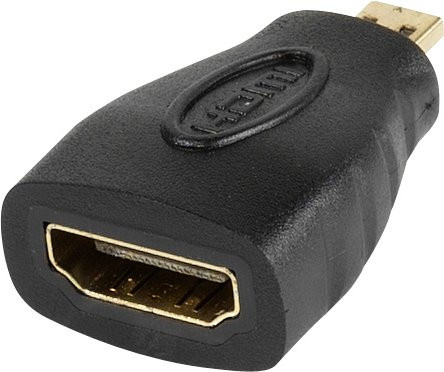 Vivanco HDMI Adapter von HDMI A Buchse auf HDMI D Micro Stecker in Schwarz (47089) - Bild 1