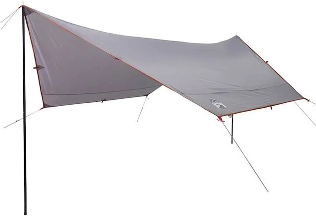 vidaXL Tarp Wasserdicht aus Oxford-Gewebe mit PU-Beschichtung, Grau und Orange, B/T/H: 380 x 430 x 210 cm - Bild 1