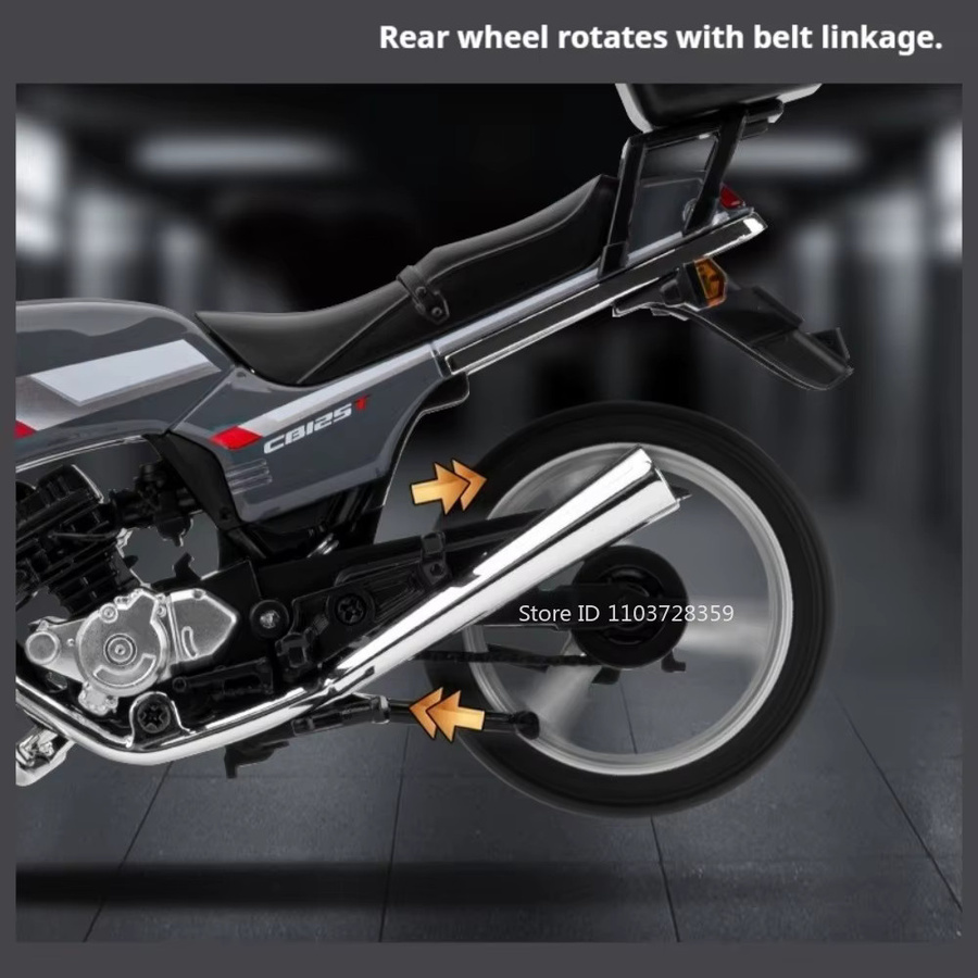 MAKEDA CB125T CB650 Motorrad-Spielzeugmodelle, 1:12, Metall, mit Licht und Sound - Bild 4