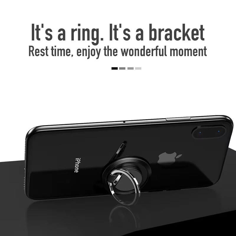 WSSHE Universal Finger Ring Halter Ständer für iPhone, Samsung und Xiaomi in Schwarz - Bild 5