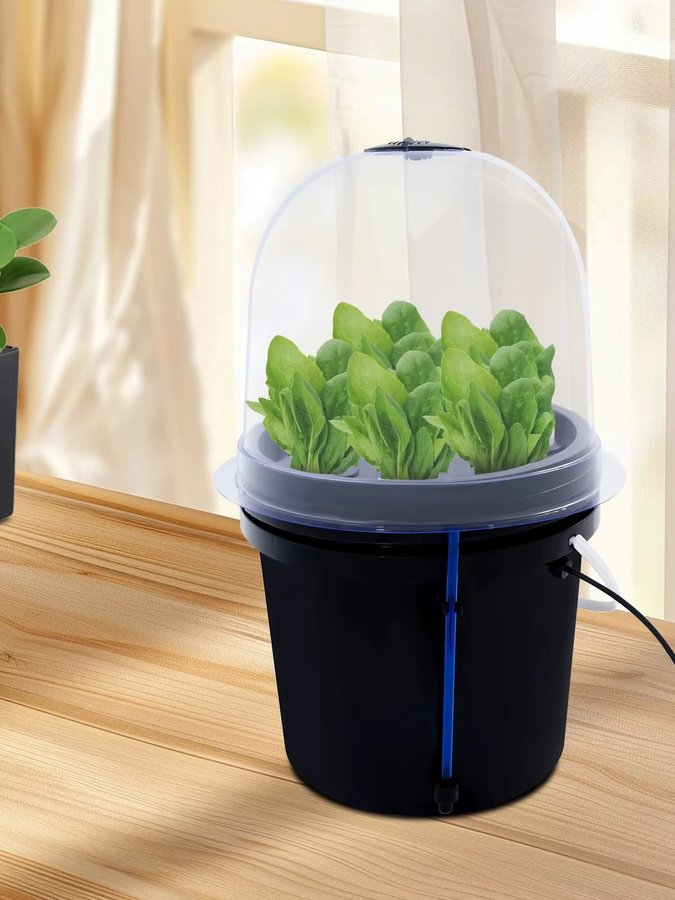 Bymaocar 8-Port Hydroponisches Nebelkultivierungssystem Indoor Kräutergarten Kit in Schwarz, B/T/H: 42,2 x 25,0 x 8,0 cm - Bild 4