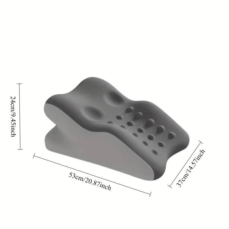 HEHUAI HT Ergonomisches Keilkissen zur Rücken- und Nackenstütze in Schwarz und Grau mit abnehmbarem und waschbarem Bezug - Bild 4