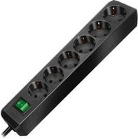 Brennenstuhl Eco-Line 6-fach Steckdosenleiste in Schwarz mit 1,5 m Kabel und 45-Grad-Anordnung, L 360 x B 90 x T 65 mm - Bild 1