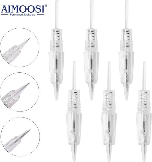 Aimoosi Permanent Make-Up Patronennadeln, Einweg, Spirale, 20/100 Stück - Bild 1