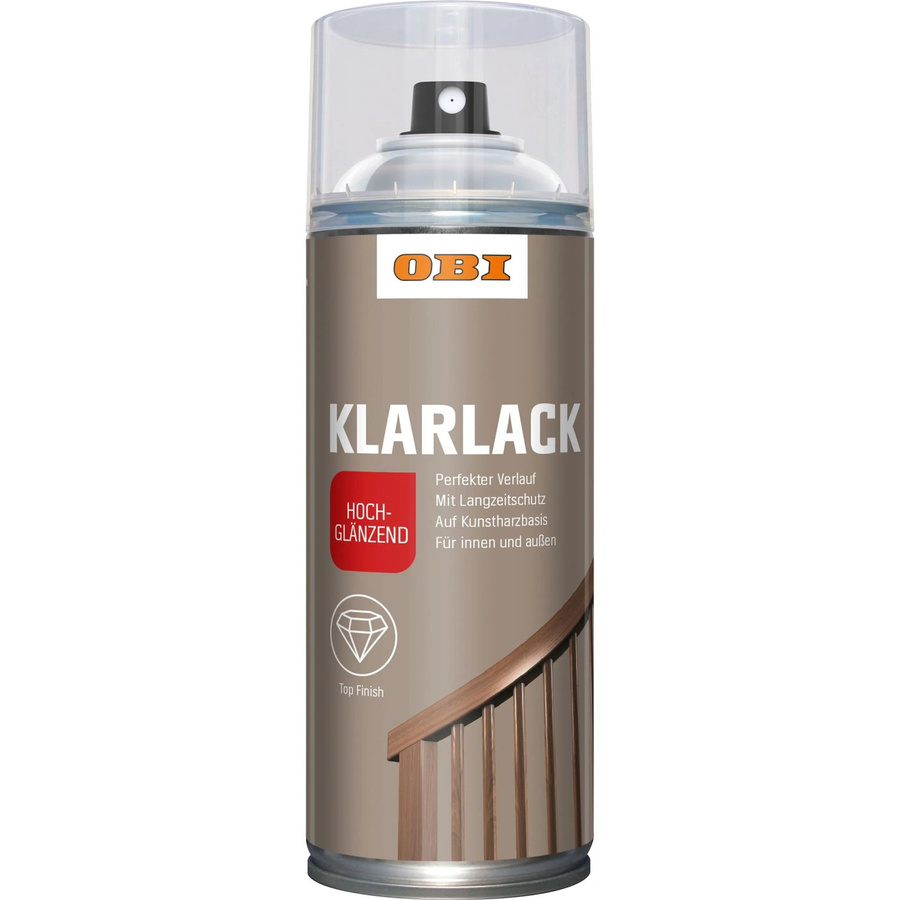 OBI Klarlack Spray Transparent hochglänzend aus Kunstharz 400 ml - Bild 2