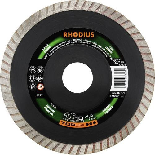 Rhodius DG10 303606 Diamanttrennscheibe für Fliesen und Keramik in Schwarz - Bild 1