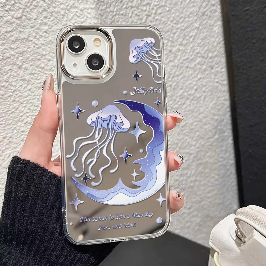 Ozean-Sternenhimmel Handyhülle mit Make-up-Spiegel für Apple iPhone 11 bis iPhone 17 Pro Max Schutzhülle - Bild 3