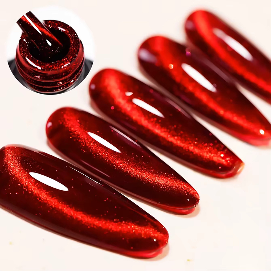 Miss Shaka Gel-Nagellack, Kirschweinrot, Glänzend - Bild 5