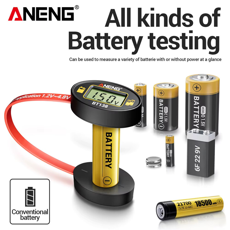 ANENG Zangenmessgerät und Batteriespannungsprüfer passend für DT266 Multimeter mit 1000 A AC-Stromtester und BT138 Universal-Kapazitätstestwerkzeugen - Bild 4