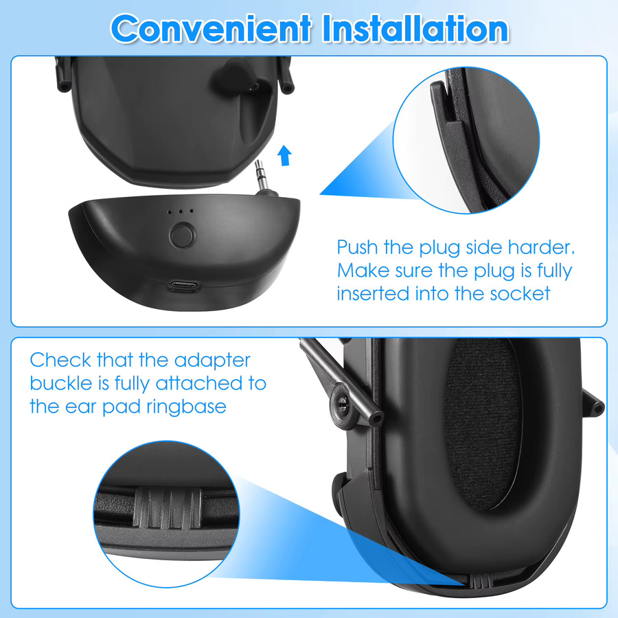 YHKEMA Bluetooth-Adapter W1 für WK-Serien Kopfhörer zur kabellosen Konvertierung, Schwarz - Bild 5